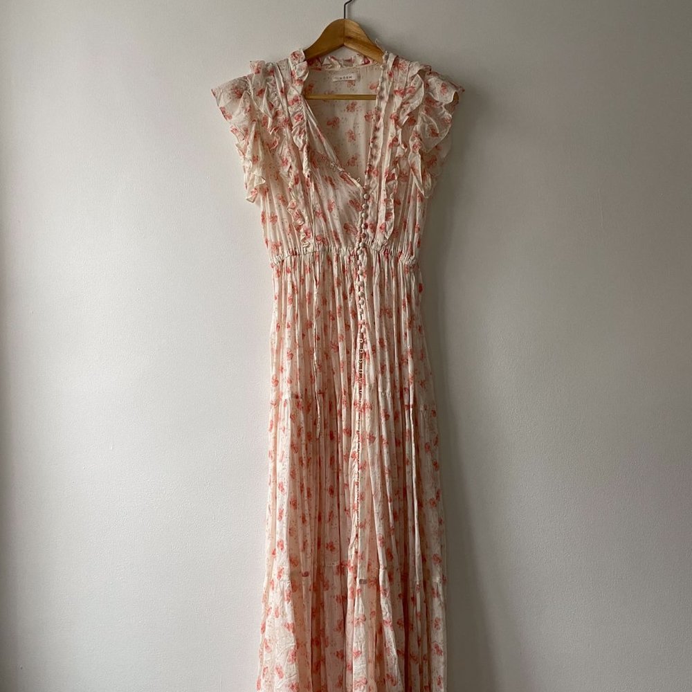 doen pink floral dress XS